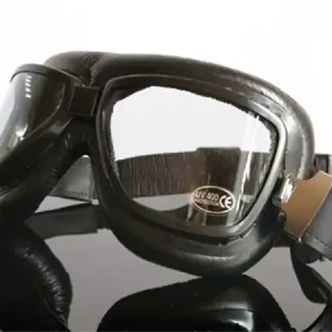 Aktuell Motorradbrille Goggles für Jet-Helm, schwarz