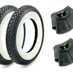 [Paket] 4-teiliges KENDA Weißwand Reifen Set 3,50 x 10 Zoll 51J 4PR K333 mit Schläuchen 3,00-3,50 x 10 Zoll Top-Seller