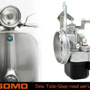 Vergaser 13mm 75er Hauptdüse Dellorto 12/12 Nachbau kompatibel mit Piaggio Vespa Si Ciao Bravo  Boxer Grillo Citta Velofax Top-Seller