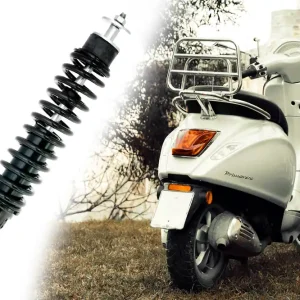 Schnäppchen Stoßdämpfer 340mm RMS Federbein hinten, hydraulisch verstellbar, für Roller kompatibel mit Piaggio Liberty Zip Typhoon Sfera NRG, Gilera Runner Storm, Vespa, Schwarz