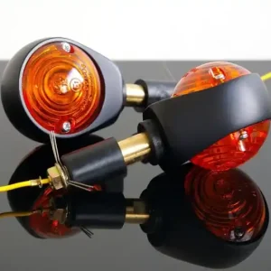 2 OCHSENAUGEN-Blinker schwarz mit E-Prüfzeichen Highlight