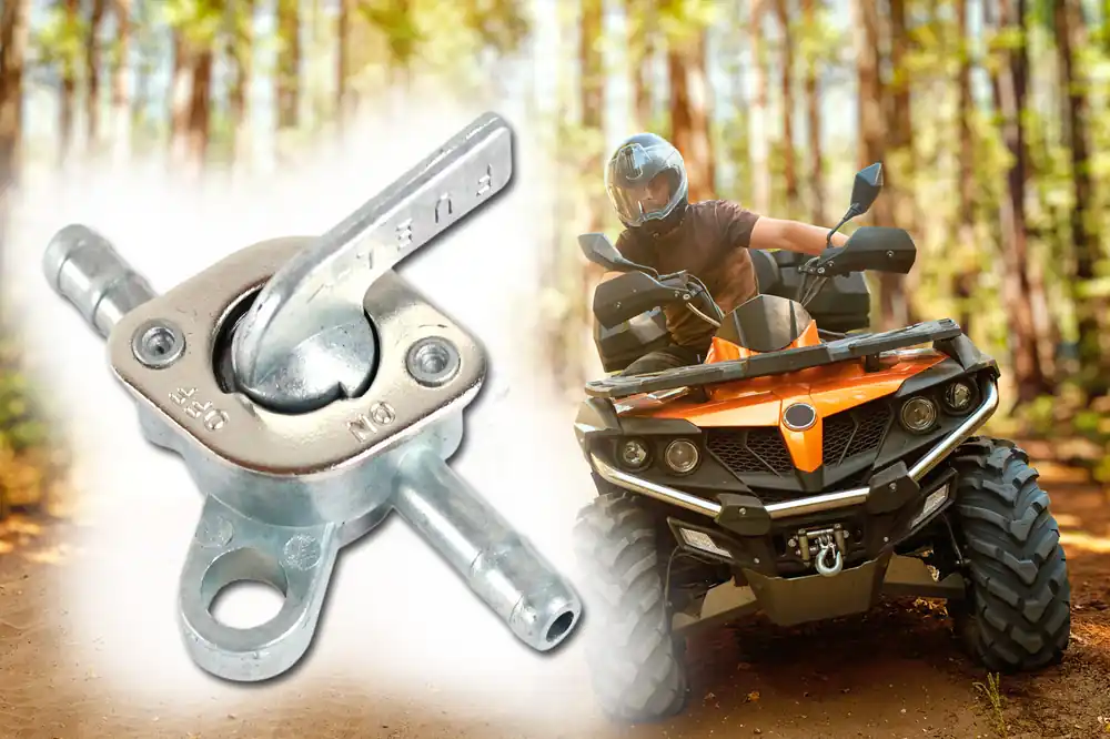 Benzinhahn mit Lasche universal 6mm, manuell für Motorrad, Moped, Quad, ATV, Pocket Bike, Roller Billig