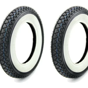 Sofort Bestellen [Paket] Reifen-Set aus 2 KENDA Weißwand Reifen 3,50 x 10 Zoll 51J 4PR Profil K333 für Roller