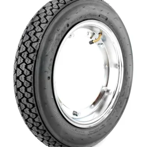 [Paket] Komplettrad 3,50 x 10 Zoll mit RMS Felge Chrom 2,10 x 10 Zoll inklusive Vee Rubber Reifen 3,50 x 10 Zoll, VRM054, 59J TT, Allwetter und Schlauch, fertig montiert Geprüft