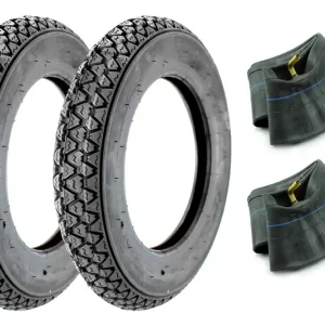 [Paket] Reifen Set 2x Rollerreifen 3,00 x 10 Zoll 50J + 2x Schlauch TR 87 Ventil 90°, Ganzjahresreifen, Allwetterreifen VRM054 VeeRubber Direkt Vom Hersteller