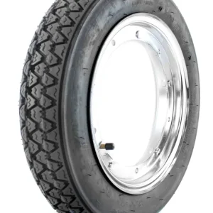 [Paket] Komplettrad mit RMS Felge Chrom 2,10 x 10 Zoll, Reifen Vee Rubber Classic Grip 3,00 x 10 Zoll, VRM054, 50J für Roller und Scooter Neu Im Sortiment