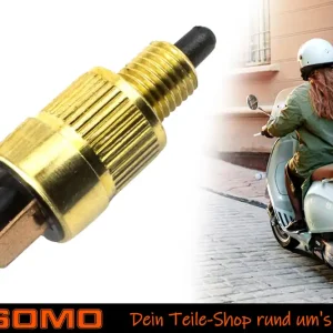 Bremslichtschalter Bremslichtkontakt Bremslichtgeber Gewinde M6 Länge 38mm für Roller Scooter Aprilia Piaggio Vespa Moto Guzzi Beliebt