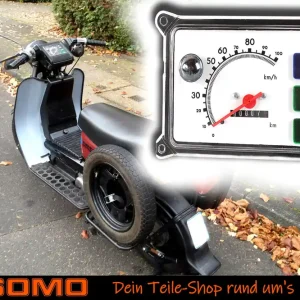 Angebot Tacho eckig Gerätekombination für Simson SR50 SR80 mit Blinkkontrolle, Leerlaufkontrolle, Fernlicht bis 100Km/h - Weiß