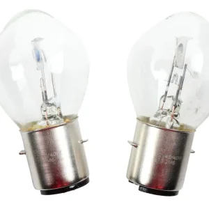 Geprüft [Paket] 2x BILUX Lampe, Glühbirne, E-geprüft, 12V, 45/40W, BA20D für Motorrad Roller Quad Moped
