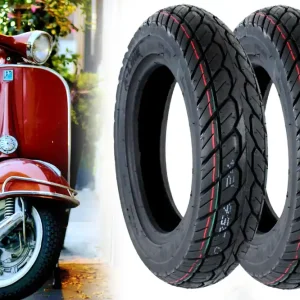 [Paket] 2x Allwetterreifen Ganzjahresreifen 3.50 x 10 Zoll, 90/90-10, TL 51J PR356 M+S, Piaggio Zip Vespa Peugeot Ludix Kymco Agility, Roller 50ccm - 150ccm Preiswert