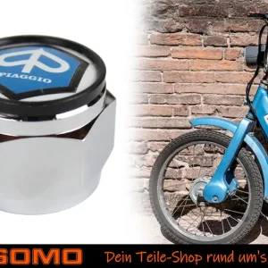 Lenkkopfschraube, Lenkkopf-Mutter, Lenkkopflager, Steuerkopf mit Logo, für Piaggio Vespa Ciao Citta Bestpreis