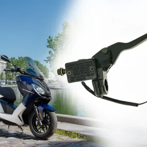 Begrenztes Angebot Bremspumpe Bremszylinder rechts mit Hebel + Schalter, für Scheibenbremse vorne, Lenker bis Ø 22mm für Roller Kymco ATU Rex Malaguti Baotian