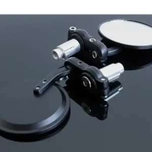 Wochenendangebot 2 Mini-MIRRORS handlebar end mirrors, aluminum black
