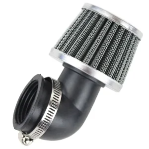 Neue Kollektion Luftfilter Sportluftfilter 28mm, abgewinkelt 90°, Chrom Optik, geeignet für Simson S51, S70 und Motorrad, Roller, Quad