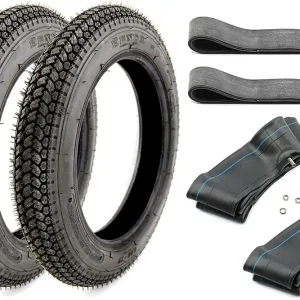 Angebot [Paket] SET 2x Kenda Reifen 3,00 x 12 Zoll, 47J TT, Profil K315 + 2x Schlauch 3.00 x 12 Zoll + 2x Felgenband
