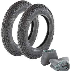 Versand Am Gleichen Tag [Paket] SET: 2x KENDA Reifen K303A - 3,00 x 10 Zoll 4PR 42J TT + 2x Schlauch für Roller, Scooter