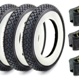 [Paket] 6-teiliges Set KENDA Weißwand Reifen 3,50 x 10 Zoll 51J 4PR K333 mit Schläuchen 3,00-3,50 x 10 Zoll Wochenendangebot