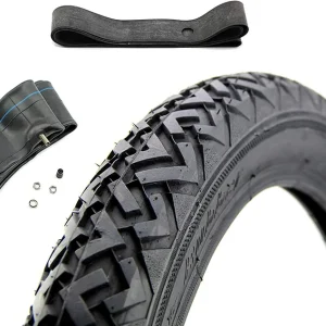 Bestpreis [Paket] Reifen Set Vee Rubber 2.25 x 16 Zoll, 2 1/4 x 16 Zoll, Profil VRM 087, 38J + Schlauch + Felgenband Simson Moped-Anhänger, Mofa SL1, kompatibel mit Yamaha, Piaggio Ciao, Malaguti, Herkules