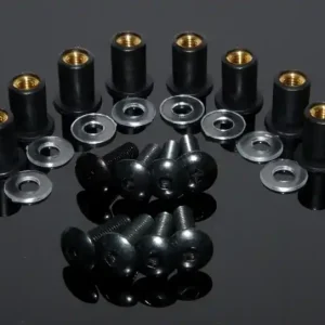 ALU-screws with plastic nuts f. panels, black Neuheit