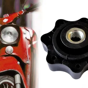 Jetzt Kaufen [Paket] Sterngriffmutter Rändelmutter M6 für Simson KR51 SR4-2 SR4-3 SR4-4 SR50 SR80, Schraube Motorabdeckung Haube, schwarz