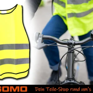 [Paket] Warnweste Sicherheitsweste Gelb 2 große Reflex-Streifen, Size S-XXL bis 160cm, Weite verstellbar für Auto, Fahrrad, Schulweg Kostenloser Rückversand