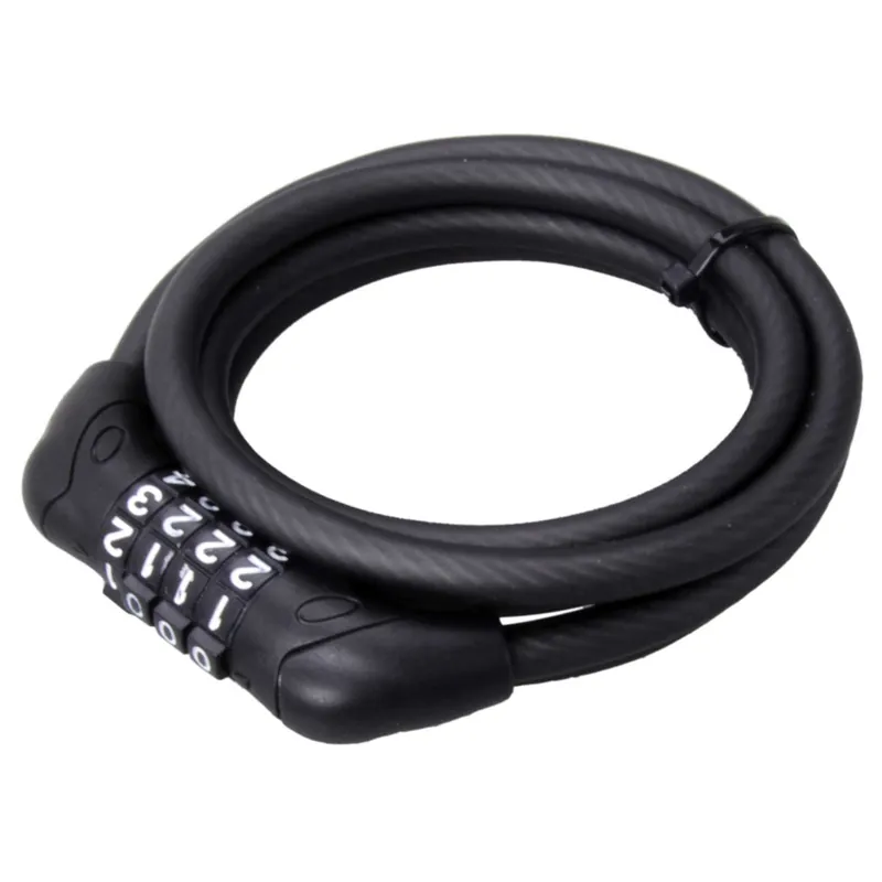 Preisknaller Fahrradschloss Zahlenschloss 150cm lang, Durchmesser Ø 8mm Spiralkabelschloss Sicherheitsschloss Panzerschloss Stahlseil Fahrrad E-Bike