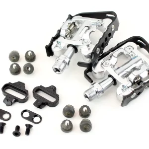 Echt Contec Fahrrad System Pedale "Dual Sport" schwarz silber - clipless Klickpedale - auch für E-Bike