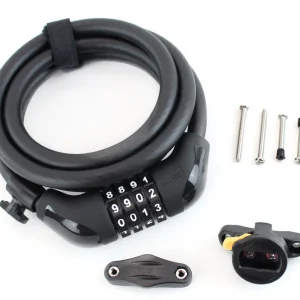 Contec Fahrrad Zahlen Spiralkabelschloss "PowerLoc" 12mm x 185cm schwarz Rabatt