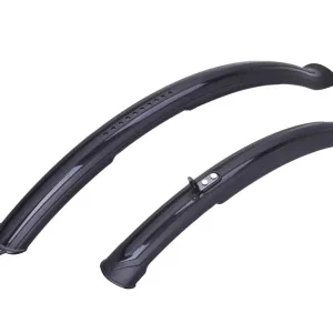 Top-Preis BISOMO Fahrrad Schutzblech für 24 Zoll und 26 Zoll, schwarze Kotflügel im Set für vorne amp; hinten, Radschutz, Fahrradkotflügel, E-Bike