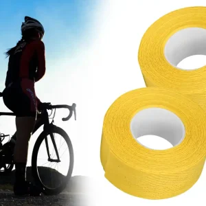 [Paket] 2x Fahrrad Lenkerband Gelb 2 x 260cm, Velox 100% Baumwolle Textil, robust, selbstklebend, MTB, Trekking, Kinderfahrrad Rennrad E-Bike Beliebt