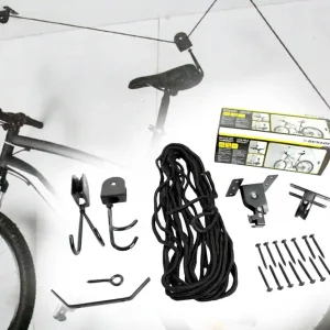 Letzte Chance Fahrradlift, Fahrradhalterung mit Flaschenzug Tragkraft max. 20kg Deckenhalterung, Deckenlift für Fahrräder und E-Bikes