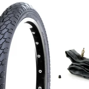 [Paket] SET Reifen DEESTONE Hybrid D818 12,5 Zoll x 1,75 X 2,25 für Kinderwagen, Laufrad, Kinderroller + Schlauch 12 Zoll gerades Fahrradventil Kracherpreis