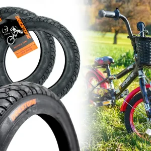 Nur Heute [Paket] 2x Reifen 12 x 1.75 Zoll, 12.5 x 1.75 x 2 1/4, ETRTO 47-203, Deestone Hybrid D818 Drahtreifen Kinderwagen Laufrad Kinderroller Kinderfahrrad Fahrradanhänger