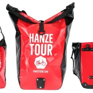 Sichere Zahlung Fahrrad Tasche HANZETOUR für Gepäckträger 24L Umhängetasche, PVC Plane wasserdicht, mit Rollverschluss + Schultergurt auch für Camping, Angeln, Trekking