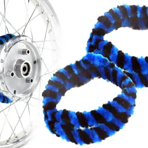 Nabenputzringe 2x 56cm Schwarz Blau für Moped, Simson S50 KR51, Mokick, E-Bike, Fahrrad Naben Putzringe Direkt Vom Hersteller