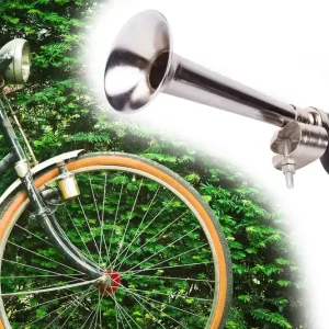 Fahrradhupe Retro Ballhupe für Fahrrad Roller Kinderfahrrad, Laufrad, Trompete Vintage Hupe Klingel Horn Länge 210mm mit Lenkerschelle Preisreduziert