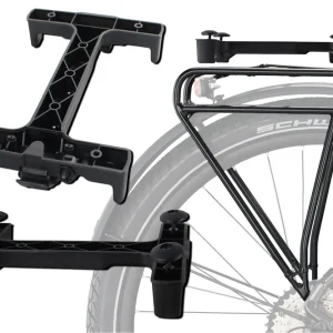 Top-Seller Fahrrad Gepäckträger Adapter Snapit 2.0 für Racktime, Snap-It mit Füßen ohne Schloss, für Fahrrad Korb, Tasche, Gepäckträgertasche