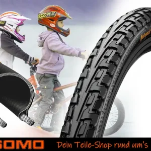 Bestseller Fahrradreifen 1.75 x 16 Zoll, 47-305, Continental RIDE Tour Drahtreifen mit Pannengürtel Puncture Belt, Kinderfahrrad Kinderwagen Trekking City E-Bike 25km/h