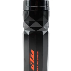 Highlight [Paket] KTM Fahrrad Flasche, Trinkflasche - Bottle Team 700 - 700ml, schwarz mit orangefarbenem Logo, auslaufsicher, BPA-frei inklusive Bisomo Sticker