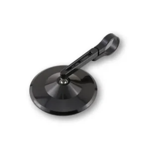 Neu Handlebar end mirror, MIRROR, black anodized aluminum, round, e-approved