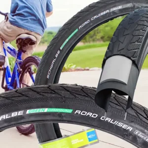 Direkt Vom Hersteller [Paket] 2x Fahrradreifen Schwalbe Road Cruiser 20 x 1.75 Zoll, 47-406, K-Guard 3, Green Compound, Twin Skin, Active Line Pannenschutz Reifen