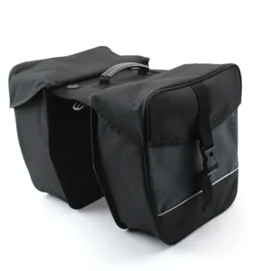 KTM Fahrrad Gepäckträgertasche, Doppeltasche - Line Carrier Bag Double - Grau Schwarz, 18 Liter mit Racktime snap it 1 Adapter Gratis Versand