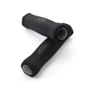 Zertifiziert KTM Fahrrad Lenkergriffe Foam grip w logo 130mm aus Moosgummi in schwarz mit Lenkerstöpseln