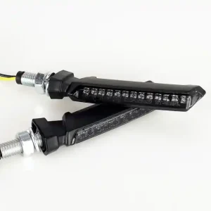 2 narrow LED indicators, black slightly tinted lenses ECE Begrenztes Angebot