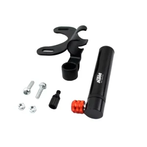 Direktkauf KTM Fahrrad Minipumpe Luftpumpe schwarz CNC Aluminium Ultra leicht 12 Bar 10cm