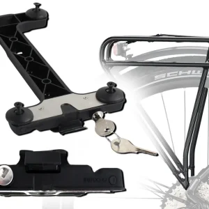 Beliebt Fahrrad Gepäckträger Adapter Snapit 2.0 für Racktime, Snap-It ohne Füße mit Schloss, für Fahrrad Korb, Tasche, Gepäckträgertasche