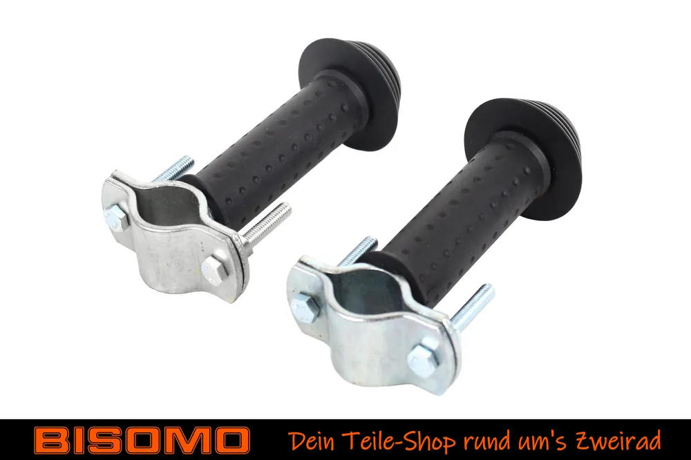 Kostenfreie Lieferung SET Fußstützen starr schwarz für DDR Kindersitz vorn