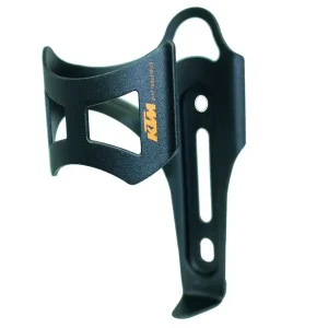 Fahrrad Flaschenhalter Aluminium - KTM MTB Side Alloy - für kleine Rahmen, seitliche Entnahme, Schwarz / Orange Kostenloser Versand