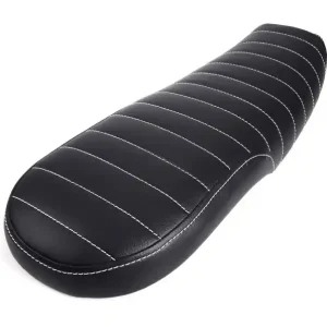 Cafe Racer, Scrambler SEAT Honda CX500, black, white stitching Echt