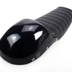 Kostenloser Rückversand Cafe Racer, Scrambler SEAT, Honda CX 500, black, white stitching, with passenger cover